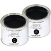 bianco Shabby CHALK PAINT Nero Lavagna Pittura Shabby Chic Vintage per Mobili e Pareti EXTRA OPACO (2 x 500 ml)
