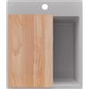 PRIMAGRAN Lavello da Cucina Tutto Grigio 43x50cm, Lavandino in Granito a 1 vasca + Set di accessori, Lavabo da Cucina Incasso al Mobile 45cm - Riga S167