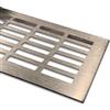 PRIOstahl Griglia di ventilazione in alluminio | 100 mm x 500 mm | Colore: acciaio inossidabile - spazzolato | Griglia di ventilazione in alluminio | Lamiera a nervi | Griglia di ventilazione | Griglia per
