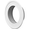 MKK Rosetta da parete con flangia da parete, diametro 125 mm, 12,5 cm, RM, bianco, flangia in alluminio, tubo flessibile e tubo flessibile in alluminio, resistente al calore