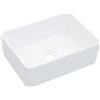 Rantry Lavabo da 40 x 30 x 13 cm, in ceramica bianca, lavabo da appoggio, lavabo per lavabo da bagno, lavabo da bagno per piccolo guardaroba bagno