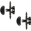 PuntoLuceLed 2 Pezzi Cerniere lega metallica con finitura decorativa bronzata/ottonata con scodellino 27 mm per mobili antichi e ante in battuta - Stile Arte Povera