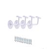 Generic Set di 4 staffe bianche per corrimano, 63 mm, staffe per ringhiera per corrimano delle scale.