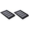 TopHomer 2 coperture per griglia di ventilazione, 150 mm x 250 mm, in lega di alluminio nero, griglia di ventilazione traspirante per pensile da cucina e armadio