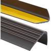PerfectPVC Profilo per gradini PVC autoadesivo 65x40mm 200cm Marrone scuro | Profilo antiscivolo per scale, paraspigolo in PVC adesivo, protezione bordo gradino, facile da tagliare e pulire