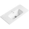 OGOMONDO Lavabo ad Incasso in Ceramica Bianco Lucido Rettangolare per Mobili Bagno (71x46 cm)