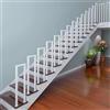 T-ZBDZ Ringhiera per Scale Interne a u, Corrimano per Scale Interne, Ringhiera a forma di u in Ferro, Parapetto Scala Esterni, per Corridoio Ingresso Terrazza, Bianco, 35cm