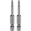 QUARKZMAN 2pz Punte a Stella Torx Magnetica di Sicurezza a 5 Punte T10, Attacco Esagonale da 1/4, Lunghezza 2