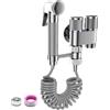 jojobasec Multiunzionale Handheld Bidet spruzzatore Set Per WC Con Doppie Valvole di Controllo & Attacco Doccetta A Mano Installazione Semplice