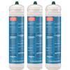 KEMPER - Bottiglia di ossigeno 110 bar Pack x 3 Connessione M10 Saldatura bi-gas monouso 110 litri