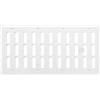 EUROPLAST Griglia scorrevole 400x200mm in lamiera d'acciaio - griglia di ventilazione bianca griglia di scarico, in EUROPLAST