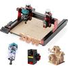 Twotrees TTC450 Pro CNC Router CNC Area di lavoro 460 x 460 x 80 mm per incisione, taglio di MDF, acrilico, legno massello, nylon con kit trimmer 800W, mandrino per router in legno e modulo laser 20W