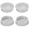 QUARKZMAN Tonda Griglia Aerazione 1, 32Pz Grigio Chiaro Plastica 35mm Copertura Prese Aria - Griglia Ventilazione Circolare - Aria Facili per Bagno, Casa, Ufficio, Armadio, Guardaroba