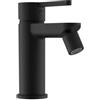 Parama Rubinetto per il Bagno Miscelatore Monocomando per Bidet interamente in Ottone con finitura Nero Opaco Design Tondeggiante Moderno per Scarico Automatico modello Virna