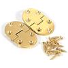 ViaGasaFamido 2 pezzi ottone butler vassoio cerniera cerniera in oro flip top cerniera bordo rotondo cerniera per computer scrivania macchina da cucire porta finestra armadio e tavolo pieghevole