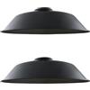 LEDSone Paralume per lampada a sospensione da soffitto, stile retrò, metallo nero, 2 pezzi, paralume dallo stile vintage industriale da 26 cm