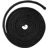Pyro Feu GUARNIZIONE NERA mm 8 IN FIBRA DI VETRO INTRECCIATA m 2,50+ 1 TUBO COLLA REFRATTARIA DA 17 ml