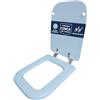 HYDRO HOME - Copriwater Ideal Standard Conca Come Originale, Tavoletta WC Ideal Standard con Cerniere Inclinate Idonee, Coperchio Water Copri Water in Legno Rivestito (AZZURRO SUSSURRATO)