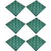 Acan Tradineur - Confezione da 6 piastrelle per esterni, in plastica, per piscina, terrazze, giardino, smontabile e antiscivolo, 30 x 30 cm, colore verde