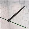 AICA ITALY SRL Barra Stabilizzatrice Tagliabile per Rinforzare Vetro Box Doccia Nero Opaco Lunga 90 cm per il vetro spessore 6-8 mm