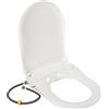 ClearFragrans Sedile WC WC Bidet Toilet Seat & Bidet doccia integrato, design non elettrico, doppio ugello, per utensili chiusi con una distanza tra i fori da 4,5 a 6,4 pollici, 48 x 35 cm, colore bianco