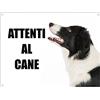 Lovelytiles BORDER COLLIE attenti al cane mod 1 TARGA cartello IN METALLO (20X30)