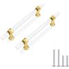 Goldenwarm 5 maniglie per mobili da cucina, colore oro LS9165GD192, maniglie per mobili da cucina, maniglie dorate, maniglie da cucina, 192 mm, distanza tra i fori