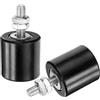QUARKZMAN 2Pcs Rullo Guida per Cancelli Scorrevoli, 1.7 Rulli in Nylon Assieme di Supporto per Cancelli, Guida Universale a Rulli con Cuscinetto a Sfere Sigillato per Porte Scorrevoli, Nero