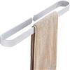 7WUNDERBAR portasalviette portasalviette portasciugamani senza foratura 40 cm per bagno, bagno, cucina Installazione facile (senza asciugamani) (white)