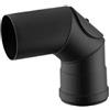 SGM Clima Srls Air Evolution Curva a 90 gradi ispezionabile in acciaio inox preverniciato nero per canne fumarie (DN 80)