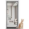DJSDN Porta a zanzariera for animali domestici, rete spessa resistente ai graffi for gatti, porta a zanzariera rinforzata for gatti for casa, camera da letto, soggiorno, cucina, portafinestra(Black,85x215cm