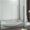 AICA ITALY Box Doccia Vetro 6mm Parete Da Vasca Movibile 100x140cm Parete Da VascaTrasparente 180 Gradi