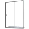 Parama Box Doccia Nicchia 110 cm Mod. Sicily 2 Ante Apertura Scorrevole Vetro Temperato 6mm Trasparente Profili in Alluminio Cromato Flat Design Maniglia in Abs Cromato