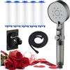 XJQ High Pressure 5-Mode Filtered Shower Head, Shower Head with 5 Extra Filters (1pcs)