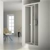 Bonussi Porta Doccia 102 cm 1 Anta Scorrevole a Libro in Acrilico H185 cm Bianco