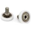 Vetroricambi.it Cuscinetti Box Doccia VR - Kit 2 PEZZI Ricambio per Ante Doccia Scorrevoli Diametro 22 Dimensioni 22×4,7×19,4 filetto M6 Broccia post. CH4 Profilo Tondo