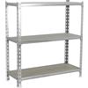 Simon Rack Étagère Rangement à 3 Niveaux en Boix, 200 kg Capacité de Charge et Point de Flexion, 1000x1100x300 mm, Étagère Charge Lourde, Étagère Garage, Galvanisé/Bois - Maderclick