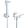 FQYEP Doccetta Bidet a Mano Doccetta Wc Disabili Spruzzatore Bidet per Wc Bianco Acqua Fredda A Doppia Maniglia con 1/2 Valvola Doccino per Bidet con Tubo