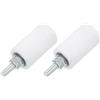 QUARKZMAN 2pz Scorrevole Cancello Guida Rullo Rulli 2.7 Nylon Rulli Cancello Supporto Assemblaggio Universale Porta Puleggia Ruote per Cancello Scorrevole Rotolante Porta Elettrica Bianco