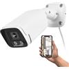 Andoer Telecamera IP POE da 4 MP Telecamera di Sicurezza Monitor Telecamera Visione Notturna a Infrarossi Obiettivo da 3,6 mm Telecamera di Sorveglianza per Interni ed Esterni con Microfono Audio