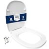 HYDRO HOME Copriwater Compatibile con Pozzi Ginori 500, Tavoletta WC Termoindurente Antibatterica, Sedile WC con Cerniere Fissaggio dall'Alto Chiusura Classica, Montaggio rapido, Bianco