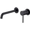 MICE COLLECTION MIICE Rubinetto da incasso monocomando per lavabo con montaggio a parete rubinetti da bagno per lavabo - Colore nero opaco SERIE MONZA GLM039/NG