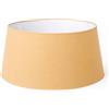 Generico 50 cm Paralume Tessuto di Cotone con PVC Bianco, Prodotto Artigianale, per Lampada da Tavolo, Piantana (Ocra)