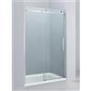 Yellowshop - Porta a Nicchia Box Cabina Doccia Bagno Anta Scorrevole Reversibile in Cristallo Temperato 8mm Trasparente Varie Misure Cm 100 120 140 160 (Cm 120)