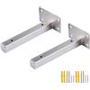tow000ack 2 Pezzi Reggimensola,Staffe per Mensole Pesanti,Staffa per Mensola Galleggianti in Acciaio Inox,Supporto per Scaffali a Parete,per Garage Cucine Soggiorno,con Viti,Argento (200mm)