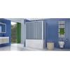 Easy Kit - Sopravasca Box vasca con due ante a soffietto, 70 x 160 cm, altezza 150 cm, in PVC, bianca, apertura angolare