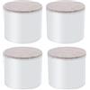 zcru004 Rialzi per Mobili in Acciaio al Carbonio Diametro 6 cm Tondo, Autoadesivi per Mobili Sollevatore di mobili Aggiunge 5.2cm di Altezza ai Letti Divani Armadi,Set da 4 pezzi (White)