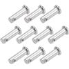 Generic XYWHPGV Perni con cerniera a foro singolo - 8 mm x 25 mm perno a cerniera a testa piatta in acciaio inossidabile 304 10 pezzi(f3018 2b372 06318 0757c 259e4 a4f2e