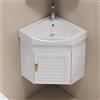 Pounjsd lavabo angolare bagno Bianco,lavabo bagno con mobile sospeso,lavabo in ceramica 38×38cm, lavandino bagno sospeso con mobile, montaggio a parete, Per Bagno, Toilette, Appartamenti