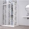 Decor Space Decorspace Box doccia angolare Acril in Acrilico con profili in PVC apertura centrale riducibile Made in Italy Garantito 10 Anni (80 X 140 cm)